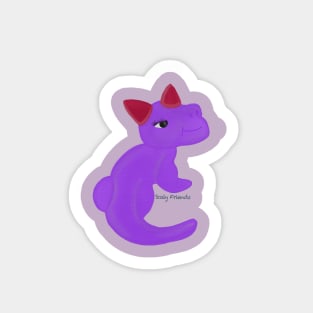 Petal purple Dino - The Scaly Friend's Collection Artwork By TheBlinkinBean Sticker